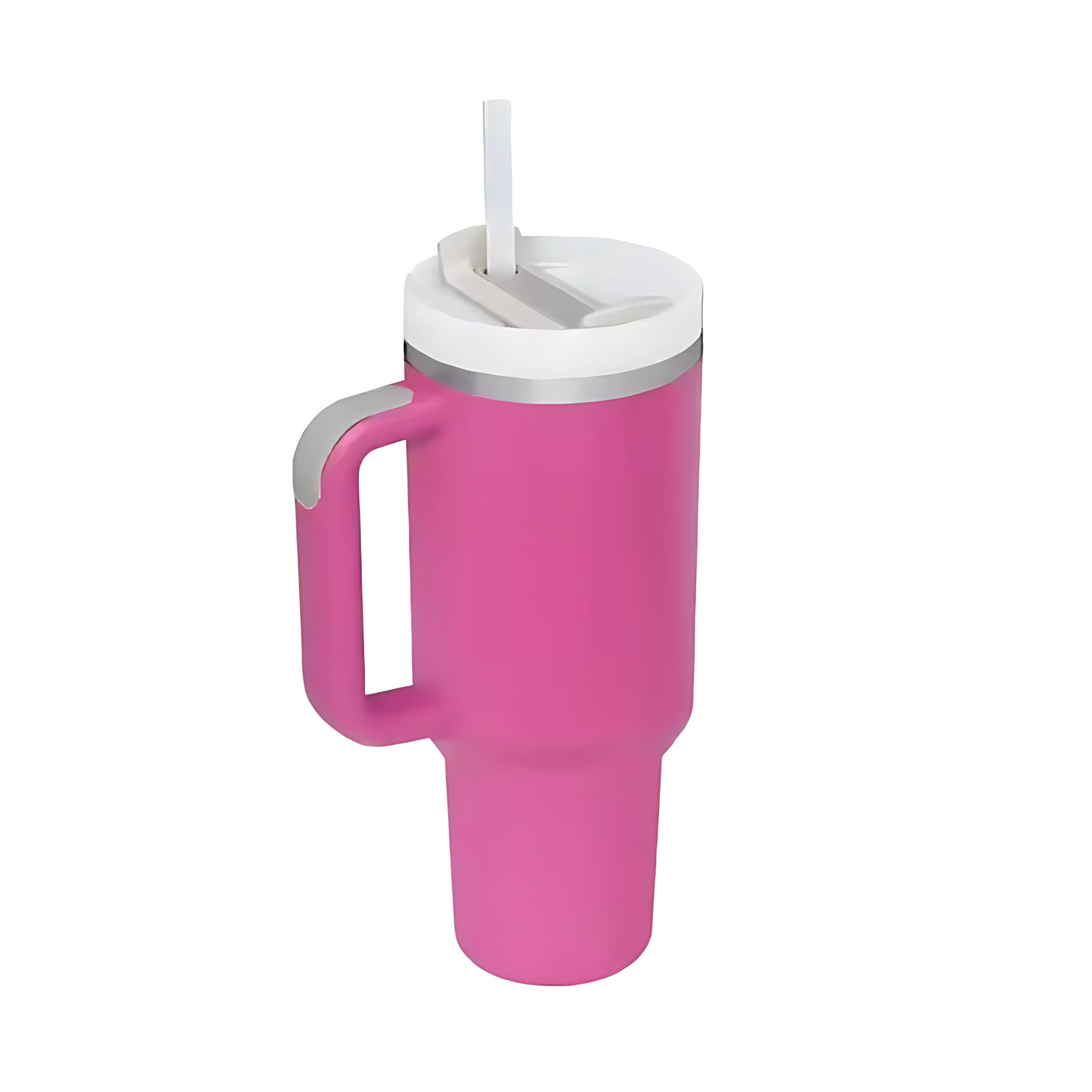 40oz Insulated Travel Tumbler – Stainless Steel Mug with Handle, Straw Lid
