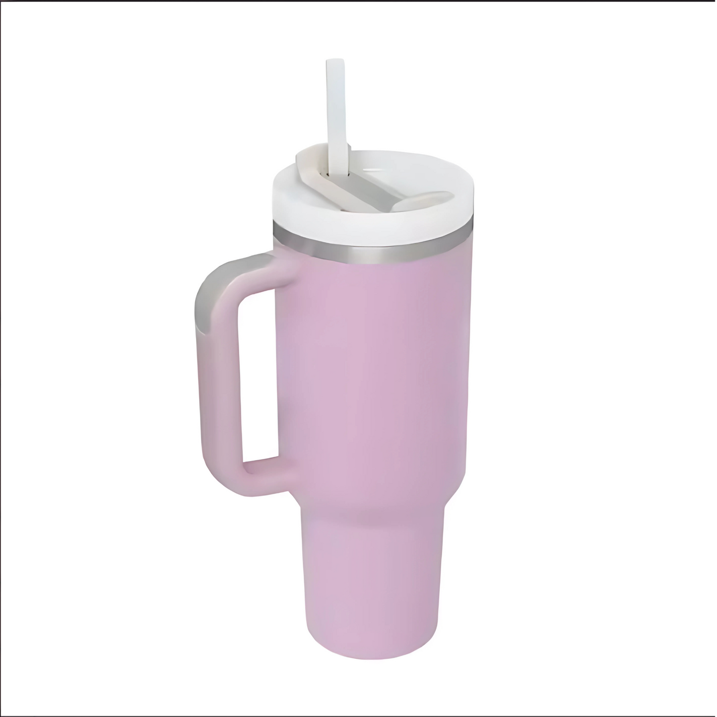40oz Insulated Travel Tumbler – Stainless Steel Mug with Handle, Straw Lid