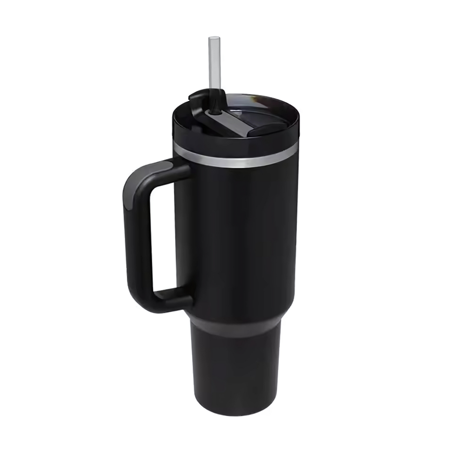 40oz Insulated Travel Tumbler – Stainless Steel Mug with Handle, Straw Lid