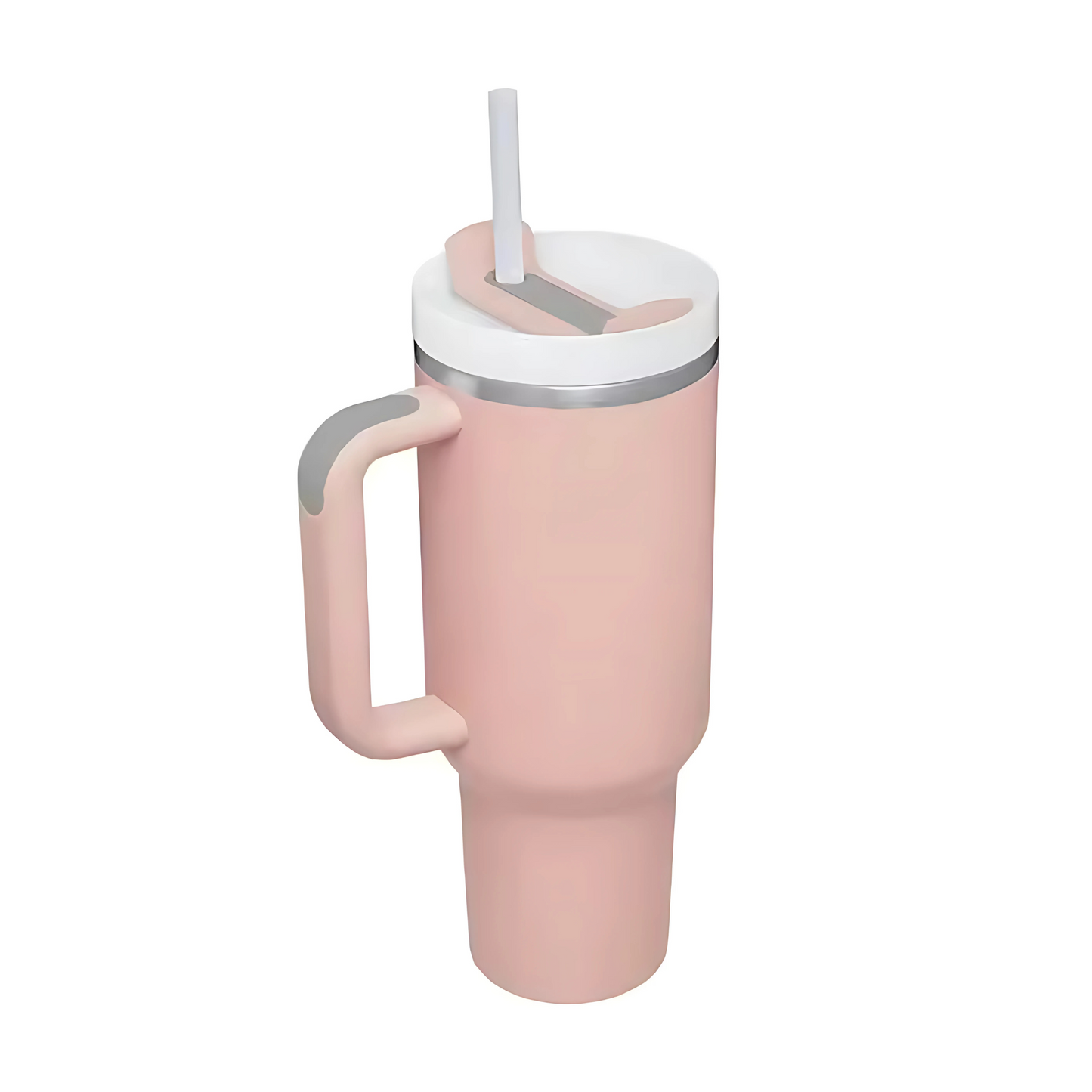 40oz Insulated Travel Tumbler – Stainless Steel Mug with Handle, Straw Lid