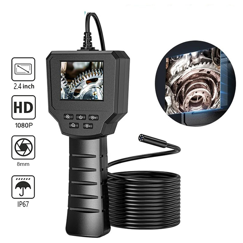 Endoscope Camera HD 1080P Dual Lens, IP67 Waterproof Borescope