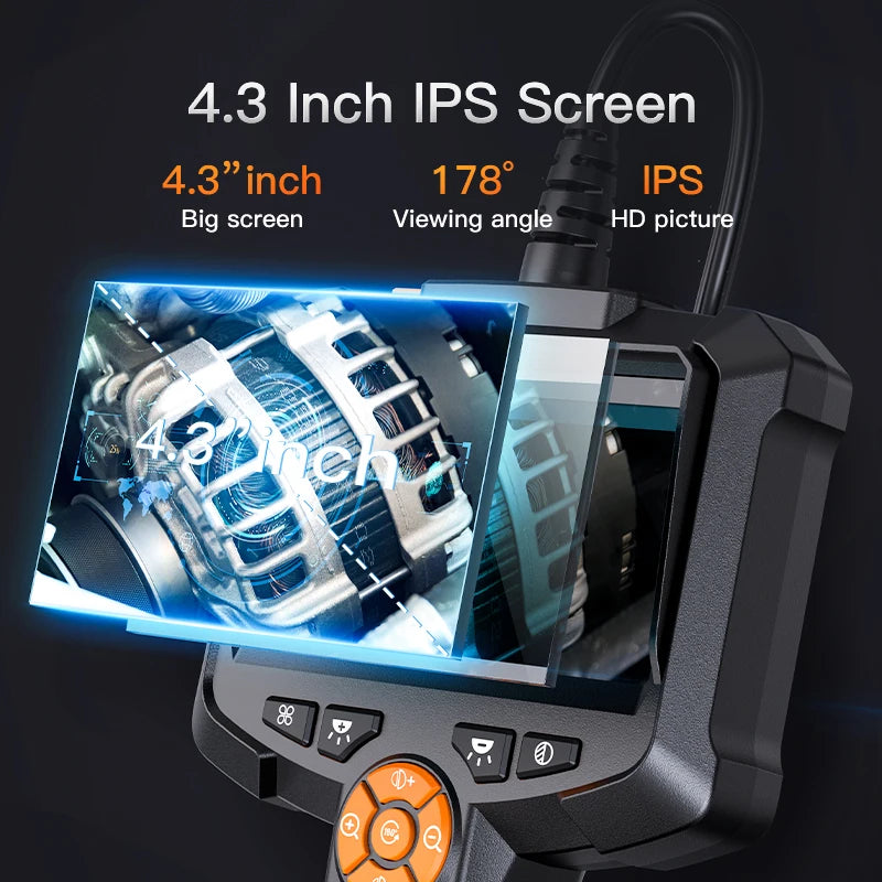 Endoscope Camera HD 1080P Dual Lens, IP67 Waterproof Borescope