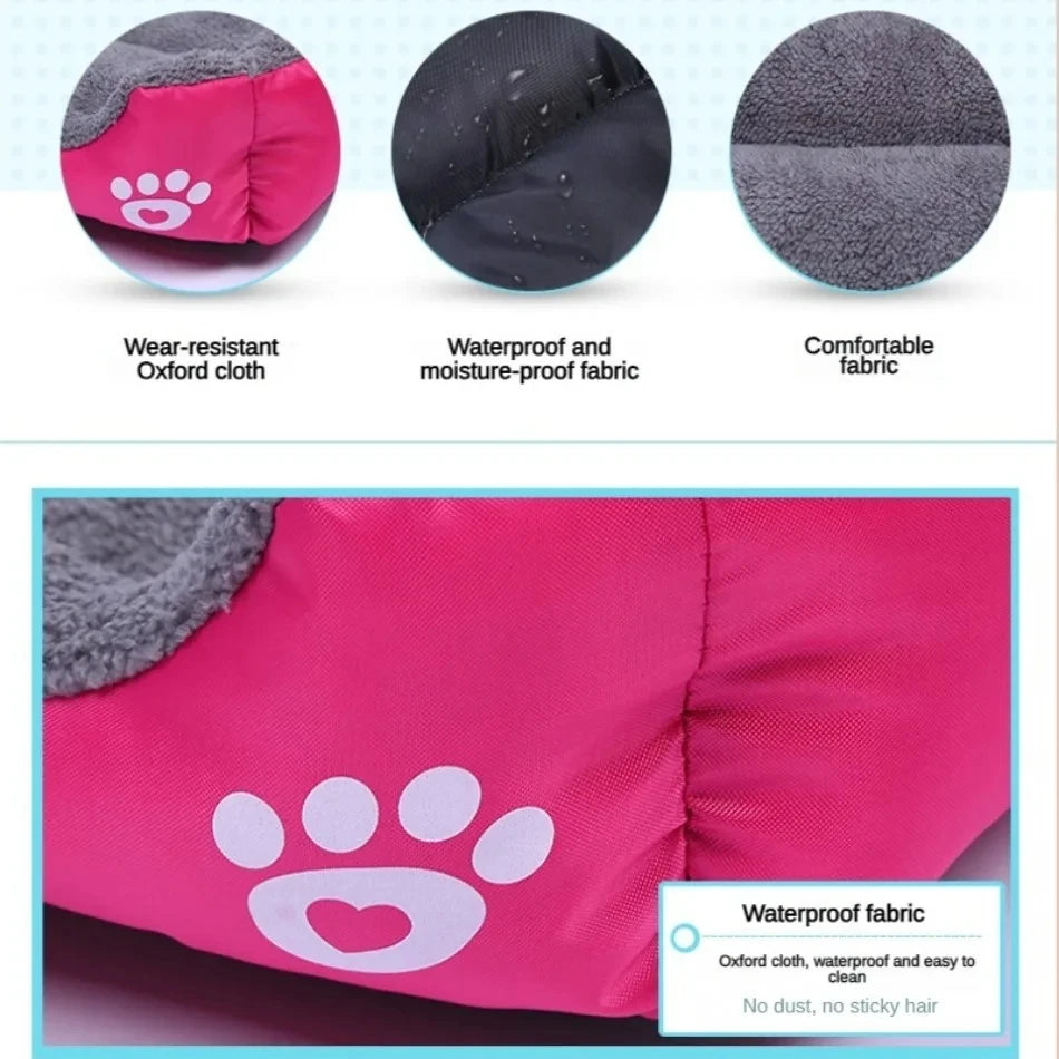 Warm Pet Sofa Bed - Cat & Dog Washable Cushion