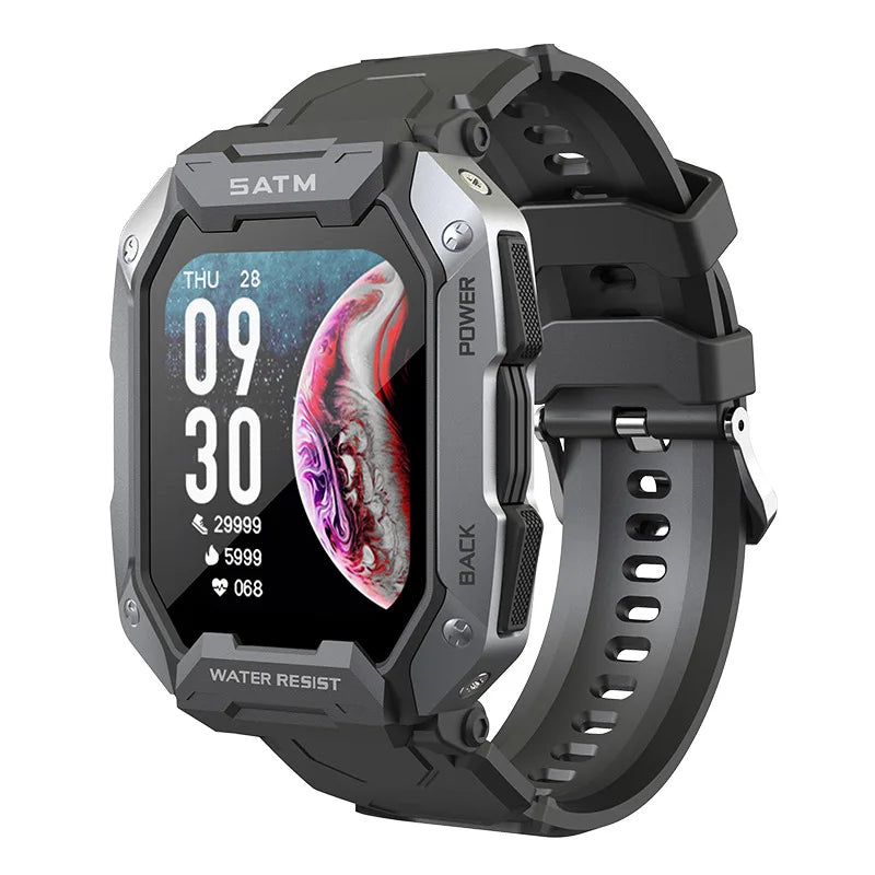 Military Smart Watch Men IP68 Waterproof Heart Monitor