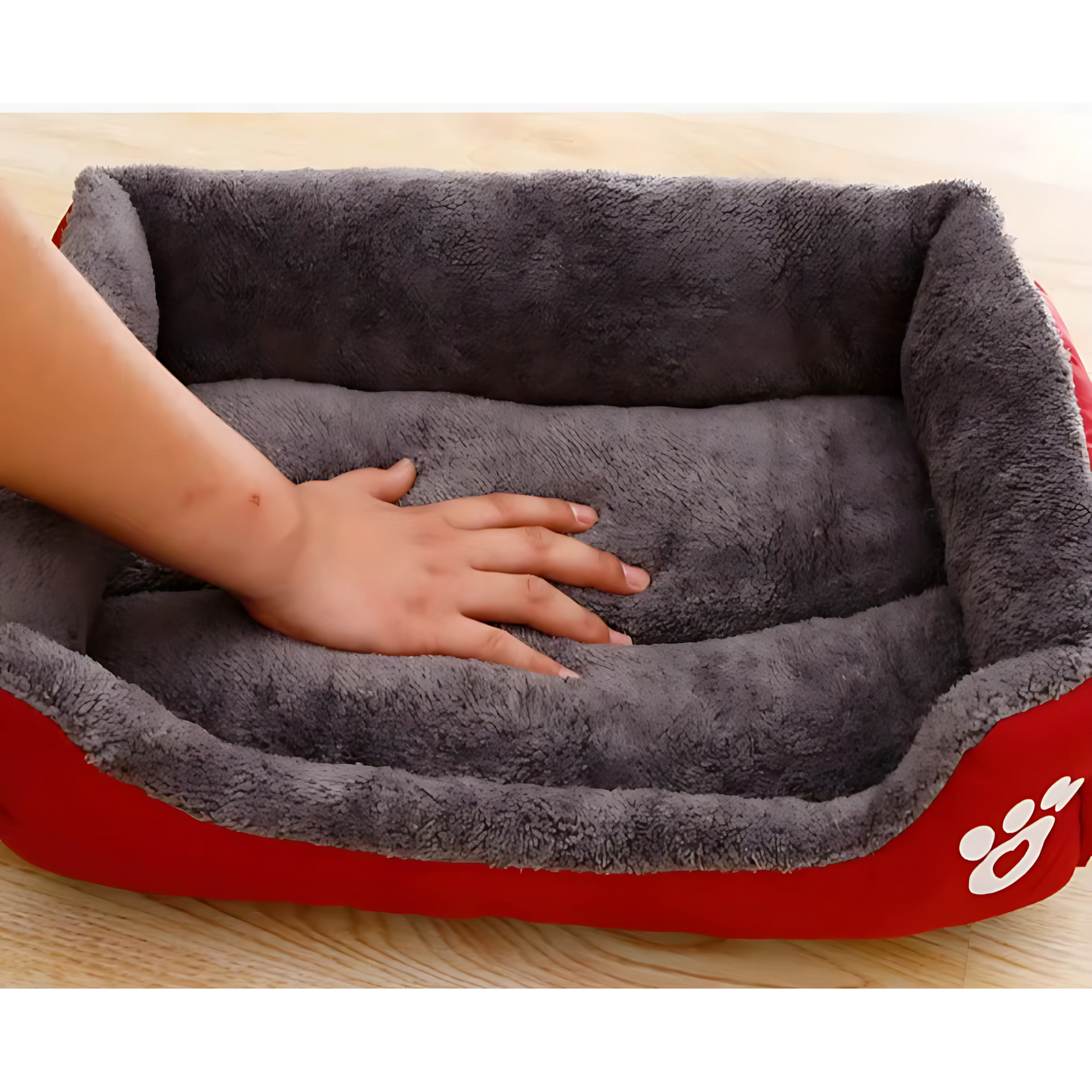 Washable Square Dog Bed – All-Season Warm Cushion for Cats and Dogs